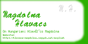 magdolna hlavacs business card